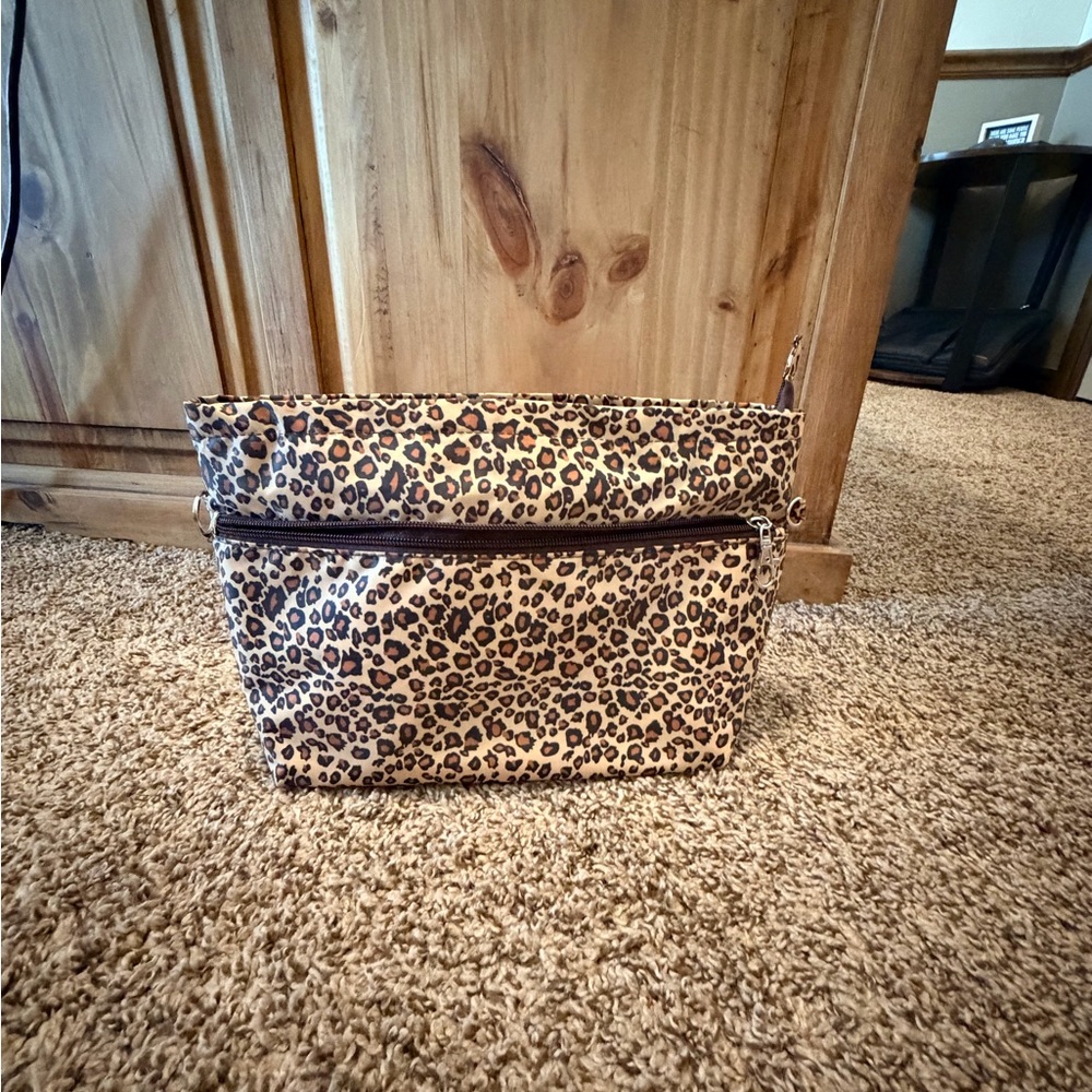 Leopard Print Purse Organizer Bag